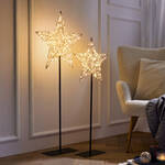 Produktbild f�r 'LED-Stern zum Stellen - Weihnachtsbeleuchtung f�r Innen, goldfarbenes Metall, Fu� Schwarz, mit LED-Draht umwickelt'