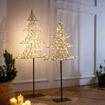 Produktbild f�r 'LED-Weihnachtsbaum - 3D, zum Hinstellen, Indoor, Metall goldfarben, Strombetrieb'