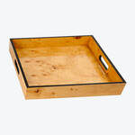 Produktbild fr 'Lambert Holztablett Royce - Wurzelholz Furnier, quadratisch, B/T/H 40/40/5,7 cm'