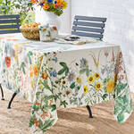 Produktbild fr 'Leinentischdecke mit bunten Sommerblumen'