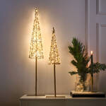 Produktbild f�r 'Leuchttanne mit LED-Beleuchtung - goldfarbener Metallbaum mit LEDs umwickelt'