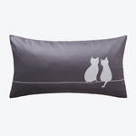 Produktbild f�r 'Mako-Satin-Kissenbezug You & Me, zur Katzen-Bettw�sche, 40/80 cm'