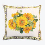Produktbild fr 'Noble Leinen-Kissenhlle 55 x 55 cm mit frischen Sonnenblumen'