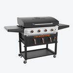 Produktbild f�r 'Plancha-Gasgrill mit Airfryer-Eins�tzen und W�rmeschublade'