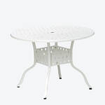Produktbild f�r 'Runder Gartentisch aus wetterfestem Alu-Guss &ndash; Wei�'