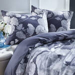 Produktbild f�r 'Satin-Bettw�sche Midnight Rose - Wei�/Blau, 2 Gr��en'