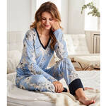 Produktbild fr 'Seidig weicher Pyjama aus Baumwoll-Modal-Gewebe'