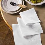 Produktbild f�r 'Stoffserviette - 60/60 cm, Halbleinen, Wei�'