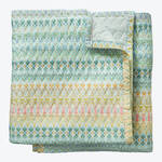 Produktbild fr 'Tagesdecke Quilt Asante -Farbverlufe in Grn und Rosa, 100 % Baumwolle, fr Einzel- oder Doppelbett'