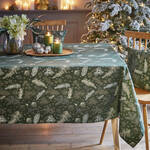 Produktbild fr 'Tannengrner Jacquard-Tischdecke mit eingewebtem Muster'