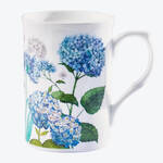 Produktbild fr 'Tasse mit Hortensien Blau Wei - /H 7,5/10 cm, Porzellan'