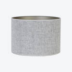 Produktbild fr 'Textiler Lampenschirm in Tweedoptik grau fr Stehlampen, Zylinder, Lampenschirm,'