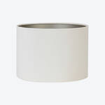 Produktbild fr 'Textiler Velours-Lampenschirm in creme fr Stehlampen, Zylinder, Lampenschirm,'