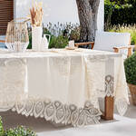 Produktbild fr 'Tischdecke rund,  178 cm, abwaschbar, aus feiner Spitze, Vinyl'