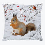 Produktbild fr 'Winterliche Kissenhlle mit fotorealistischem Tiermotiv'