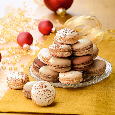 Produktbild für ' Gefüllte weihnachtliche Macaron Mandelbaisers'