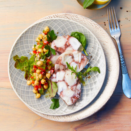 Produktbild fr '  Oktopus-Terrine auf Kichererbsen-Salat'