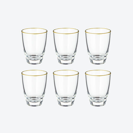 Produktbild fr ' Wasserglas Rubens mit splmaschinenfestem Goldrand'