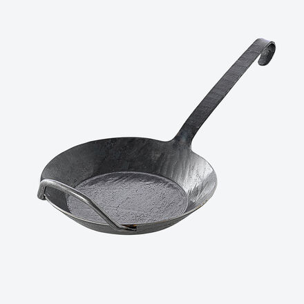 Hagen Grote Pfanne mit Gegengriff, 24 cm Ø, handgeschmiedetes Eisen, für alle Herdarten inkl. Induktion