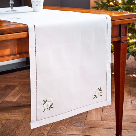 Tischläufer Christrosen, 150 x 50 cm