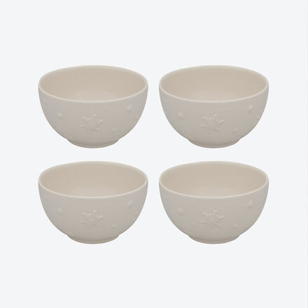 4er Set Bowl Schneeflocke Weiß