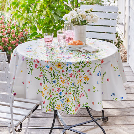 Tischdecke Steublumen beschichtet, Ø 150 cm