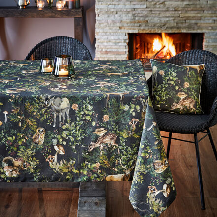 Tischdecke Im Dickicht, Ø 180 cm, 100% Baumwolle