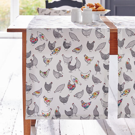 Tischläufer Hühnerschar, 42 x 140 cm