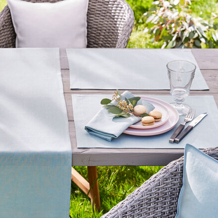 2er-Set Uni-Leinen-Tischset PUR, 35 x 50 cm, Farbe: Jade