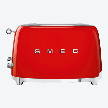 Smeg 2-Schlitz-Toaster - Rot, extra breite Schlitze, 6 Röstgrade, 3 Automatikprogramme - 31 x 19,5 x 20 cm, 950W, Kunststoff & Metallgehäuse