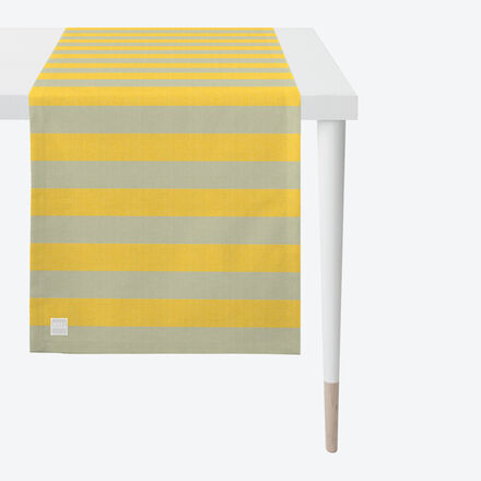 Outdoor-Tischläufer Streifen, 46 x 140 cm, Gelb