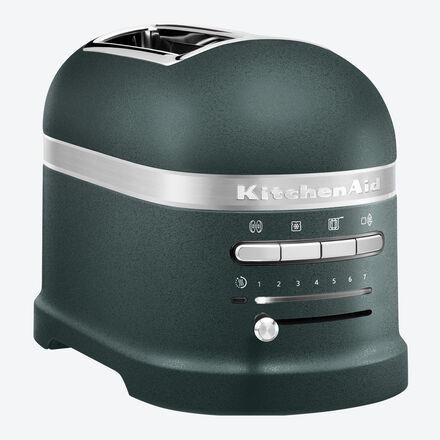 KitchenAid 2-Scheiben-Toaster - Velvet Grün, stufenloser Regler, elektronischer Sensor, Auftaufunktion, Sandwichzange, Krümelschublade, 220V/1.250W