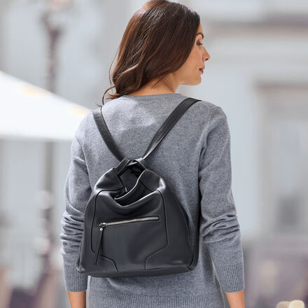 Produktbild fr '2-in-1-Damen-Handtasche und -Rucksack - Leder, 31/12/28 cm (B/T/H)'