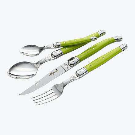 Klassisches Laguiole Besteck 4-teilig, Hellgrün