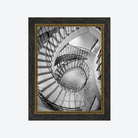 Bilderrahmen Carrara, dunkelbraun/gold, 30 x 40 cm