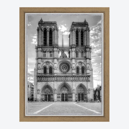 Holz-Bilderrahmen braun/silber, 50 x 70 cm