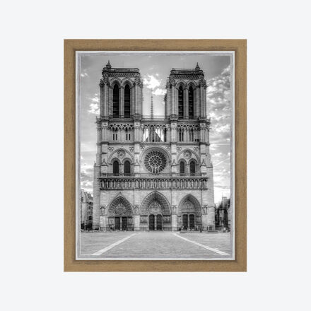 Holz-Bilderrahmen braun/silber, 40 x 50 cm