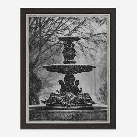 Holz-Bilderrahmen, schwarz/silber, 50 x 70 cm