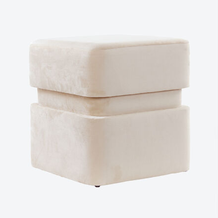 Sitz-Pouf, Creme, 40 x 40 x 42,5 cm