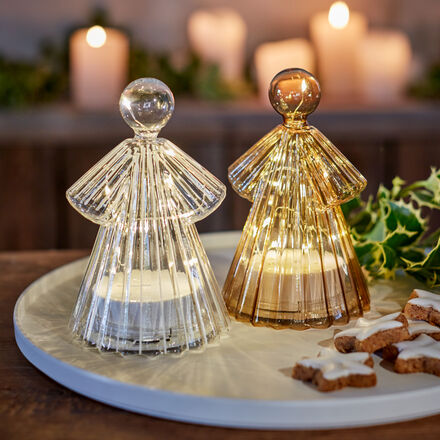 Leuchtengel, weiss, 15 cm hoch