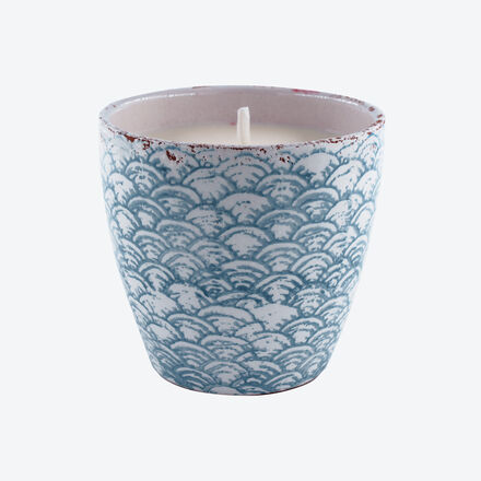 Outdoor-Kerze Citronella &, Thymian Blau M, Ø 15,5 x 15 cm h