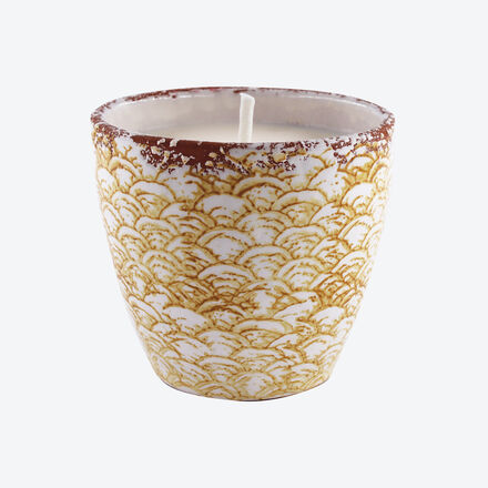 Outdoor-Kerze Citronella &, Thymian Gelb M, Ø 15,5 x 15 cm h