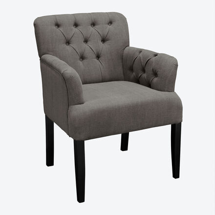 Chesterfield Sessel, Samt, Grau