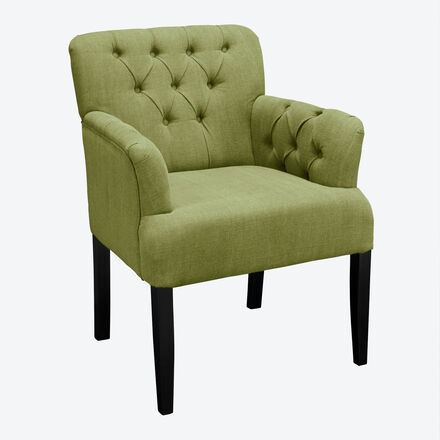 Chesterfield Sessel, Velours, Grün