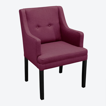 Armlehnsessel, Velours, Bordeaux