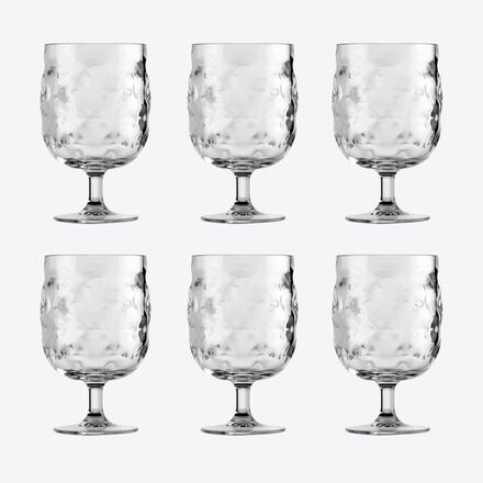 Unzerbrechliche Weingläser (6-tlg.), 360 ml - Bruchsicheres MS-Material, kratzfest, leicht & handlich, ideal für Boot, Wohnmobil, Pool & Garten