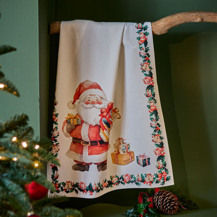 Produktbild fr '2er-Set Geschirrtcher Weihnachtsmann - 50 x 70 cm'