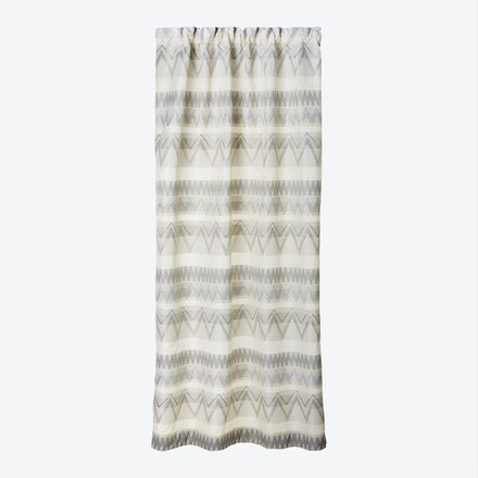 Fertig-Vorhang Zickzack, creme/silber, 134 x 245 cm