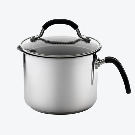 Universaltopf mit innovativem Abgießdeckel, Schmortopf, Kochtopf