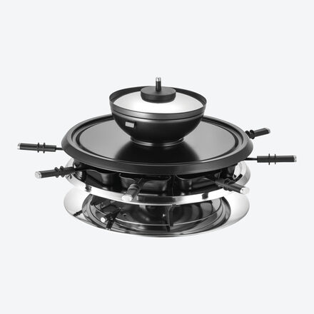 Produktbild fr '4-in-1 Fondue, Raclette, heier Stein und Tischgrill'